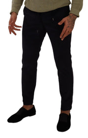 Slim Fit Luxe Corduroy Pants in Dark Blue Dolce & Gabbana