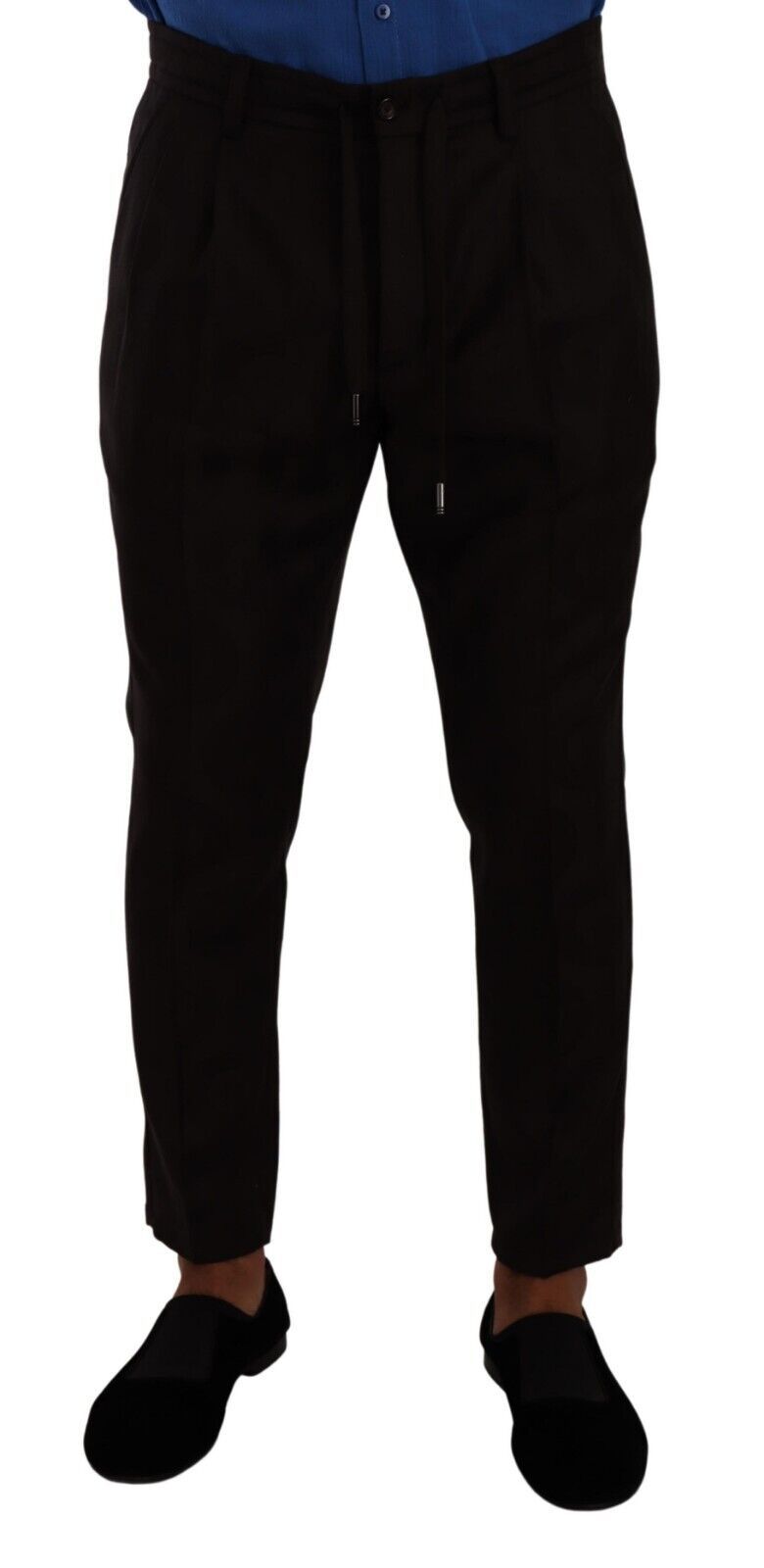 Elegant Burgundy Wool Jogger Pants Dolce & Gabbana