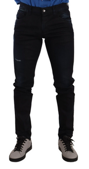 Elegant Slim Fit Skinny Jeans in Dark Blue Dolce & Gabbana