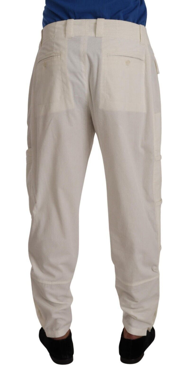 Elegant Off White Cargo Pants - Regular Fit Dolce & Gabbana