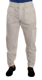 Elegant Off White Cargo Pants - Regular Fit Dolce & Gabbana