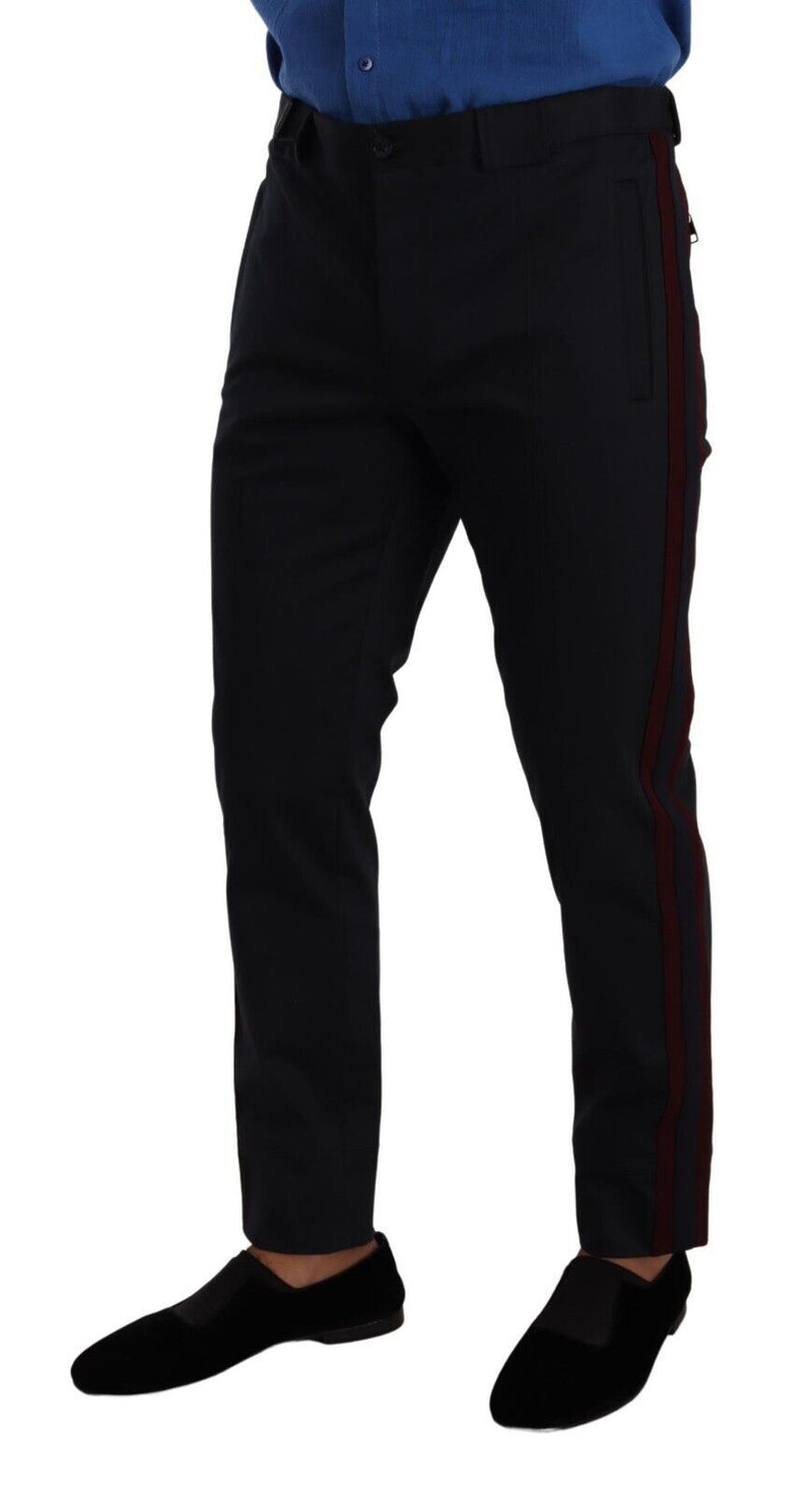 Chic Slim Fit Chinos Pants in Blue Dolce & Gabbana