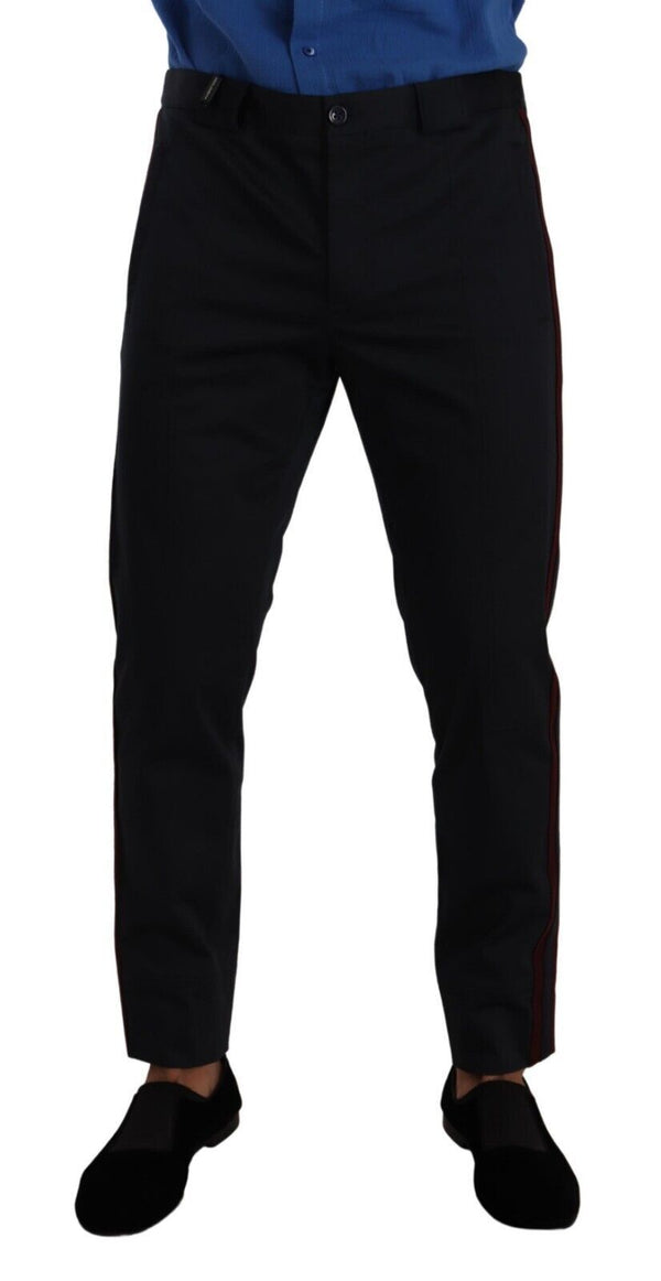 Chic Slim Fit Chinos Pants in Blue Dolce & Gabbana