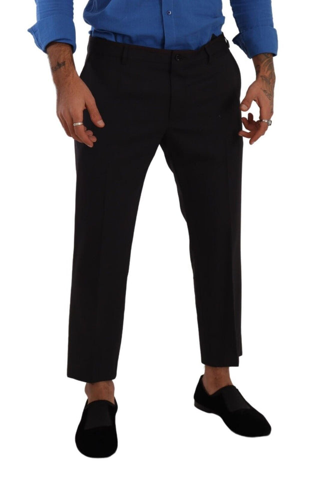 Elegant Cropped Wool Stretch Pants Dolce & Gabbana