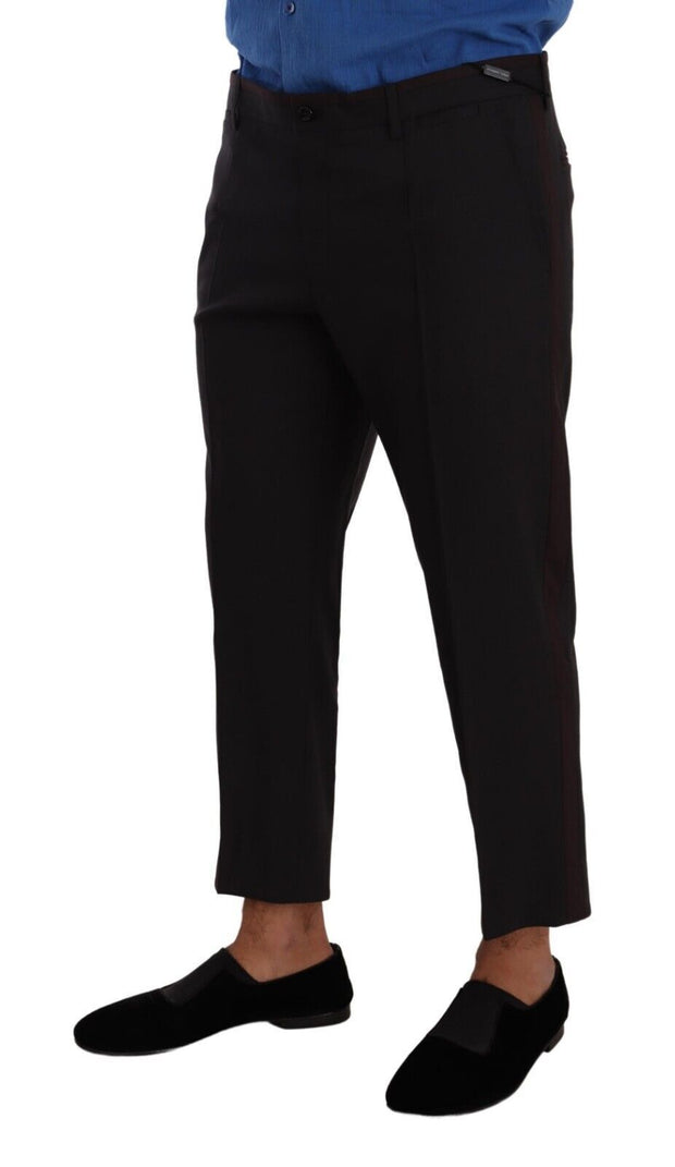 Elegant Cropped Wool Stretch Pants Dolce & Gabbana