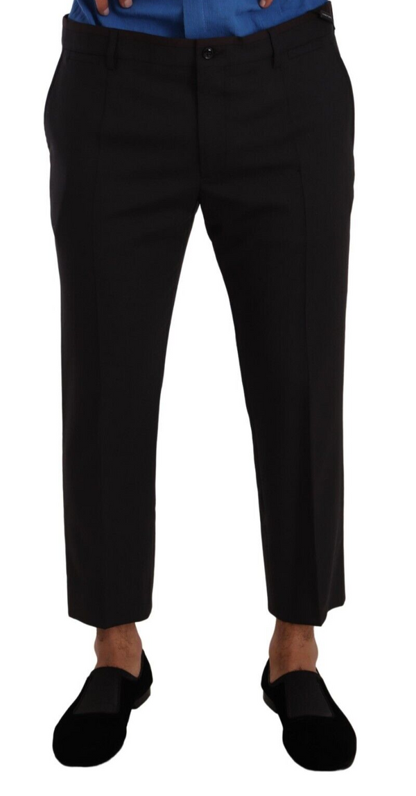 Elegant Cropped Wool Stretch Pants Dolce & Gabbana