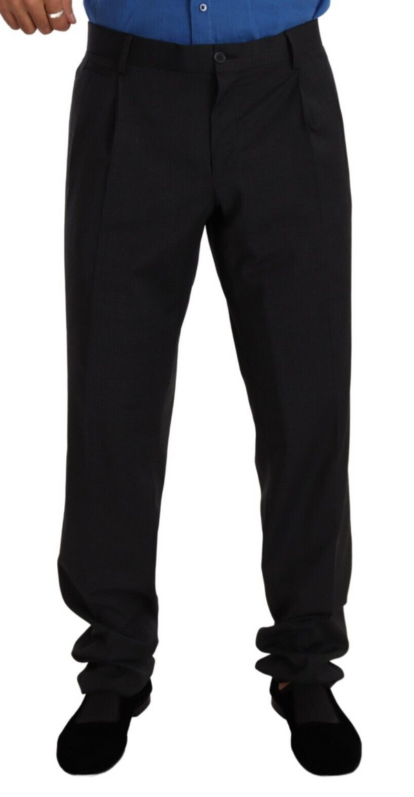 Elegant Gray Formal Men's Trousers Dolce & Gabbana