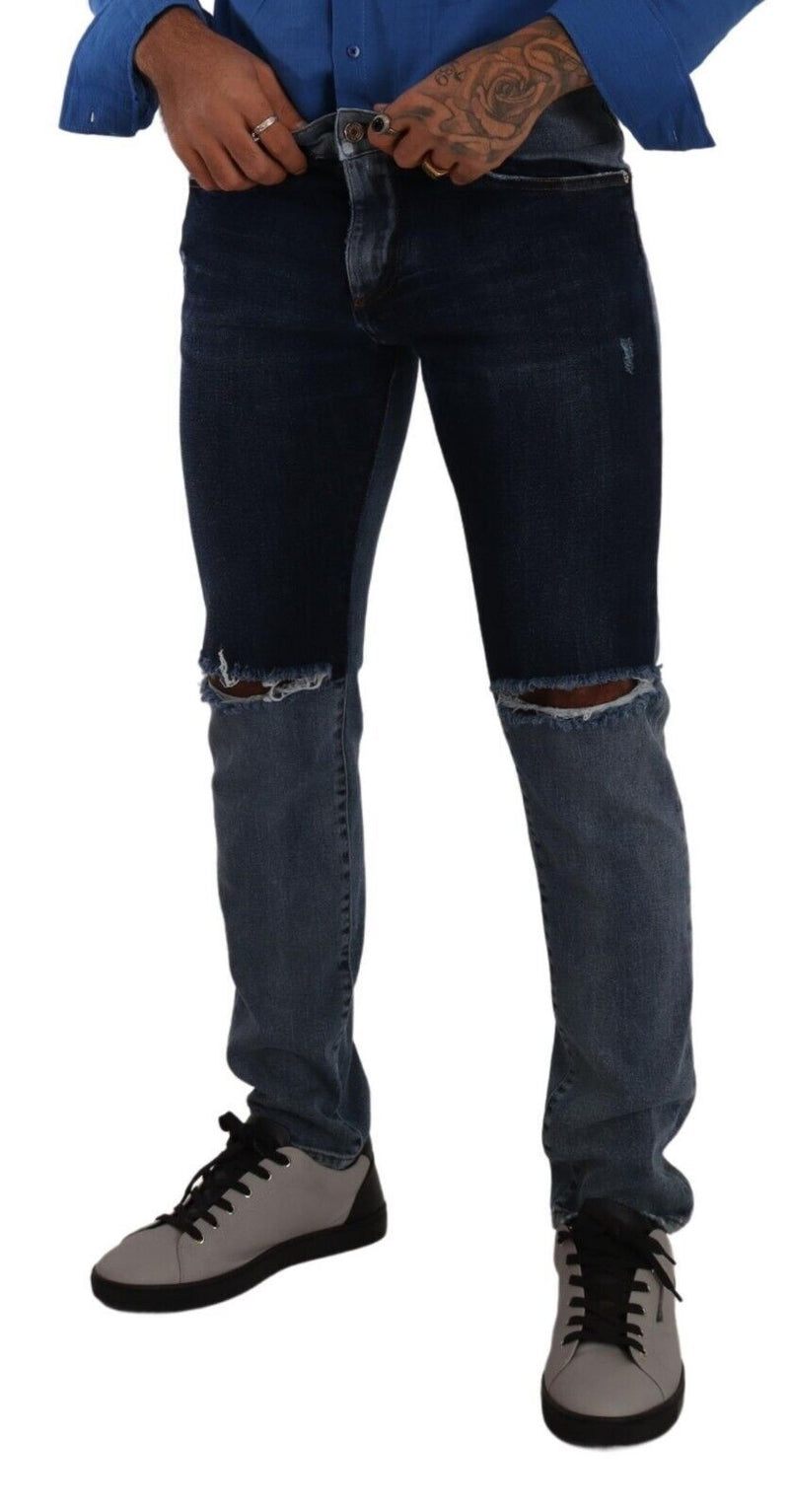 Chic Slim Fit Tattered Denim Dolce & Gabbana