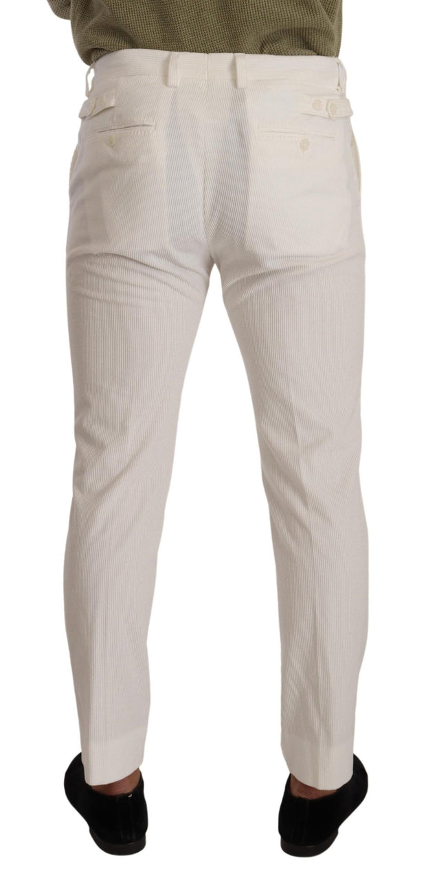 Elegant Slim Fit Cotton Trousers Dolce & Gabbana