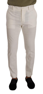 Elegant Slim Fit Cotton Trousers Dolce & Gabbana