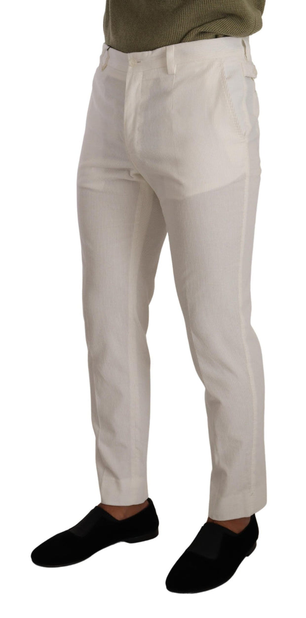 Elegant Slim Fit Cotton Trousers Dolce & Gabbana