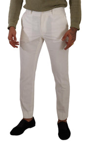 Elegant Slim Fit Cotton Trousers Dolce & Gabbana