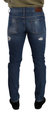 Elegant Distressed Slim Fit Denim Jeans Dolce & Gabbana