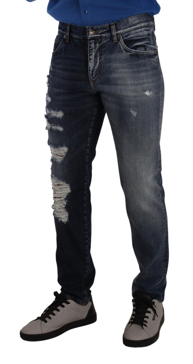 Chic Tattered Denim Jeans Dolce & Gabbana