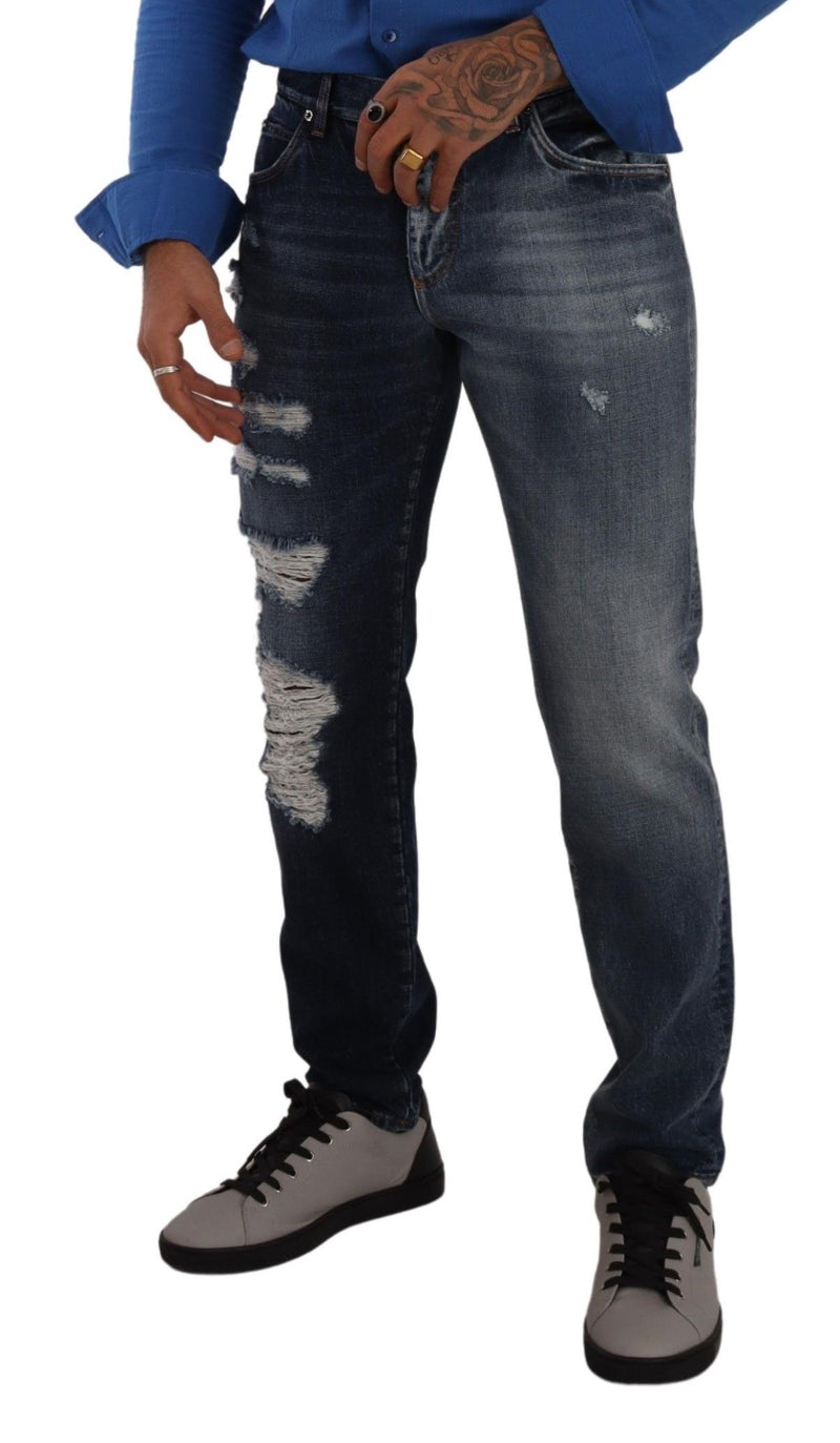 Chic Tattered Denim Jeans Dolce & Gabbana