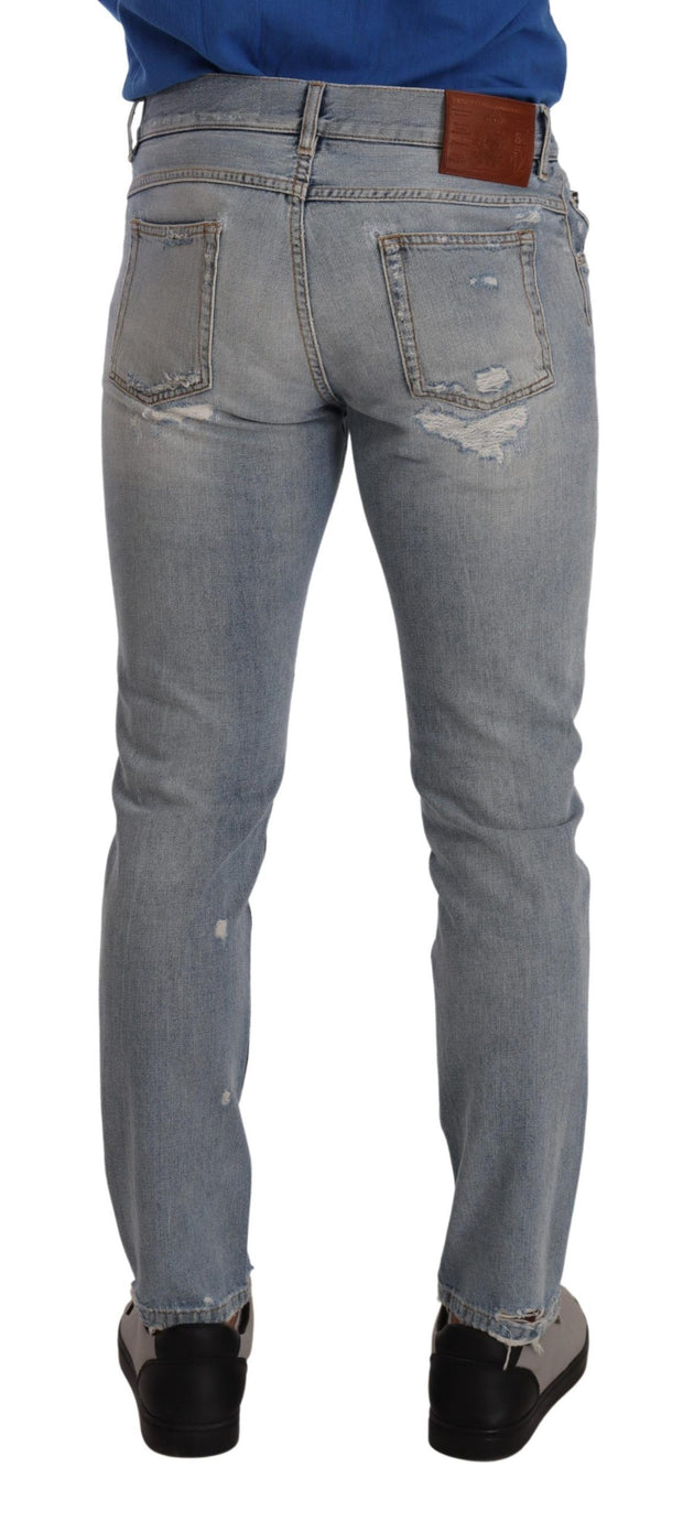 Elegant Light Blue Straight Denim Jeans Dolce & Gabbana