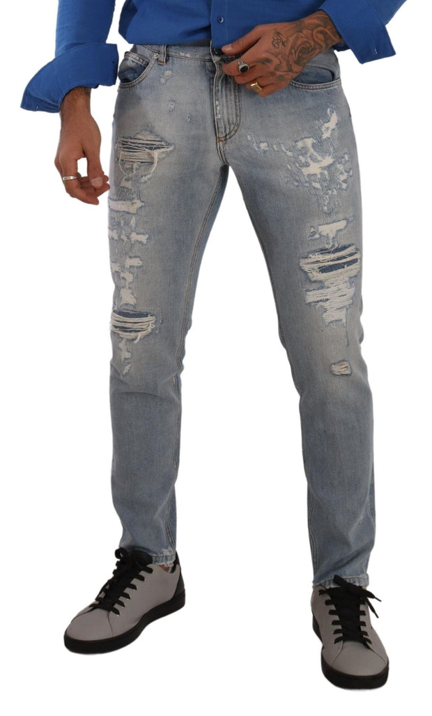 Elegant Light Blue Straight Denim Jeans Dolce & Gabbana