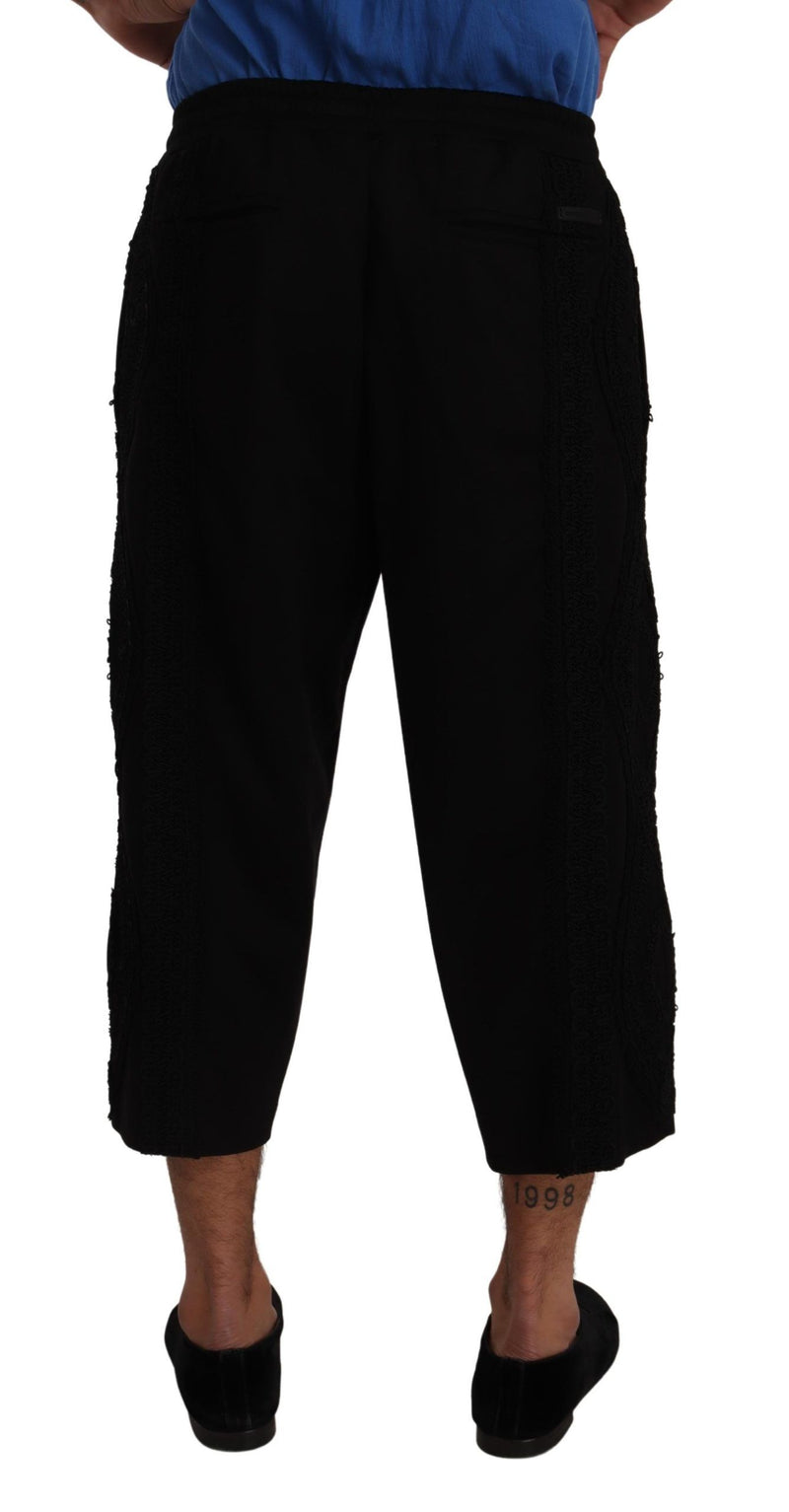 Elegant Black Cropped Torero Pants Dolce & Gabbana