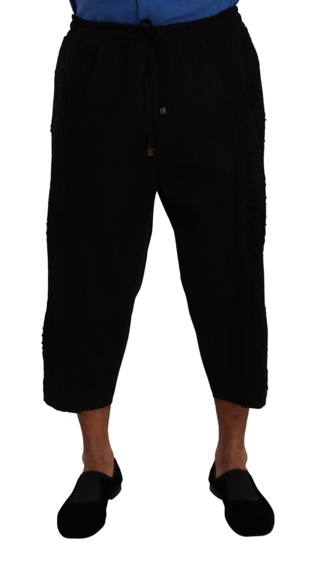 Elegant Black Cropped Torero Pants Dolce & Gabbana