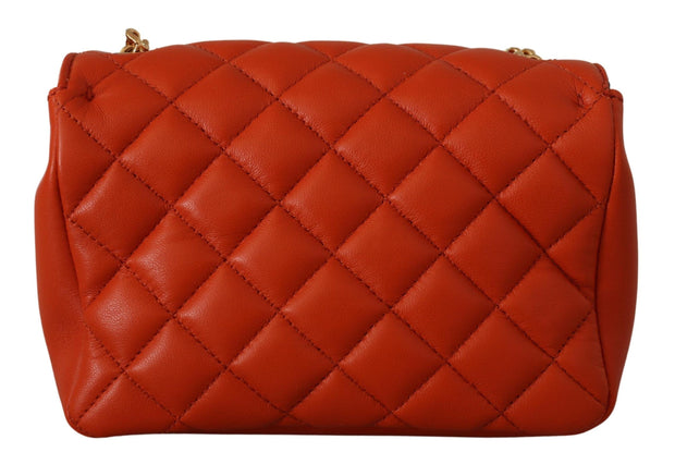 Elegant Red Nappa Leather Crossbody Bag Versace