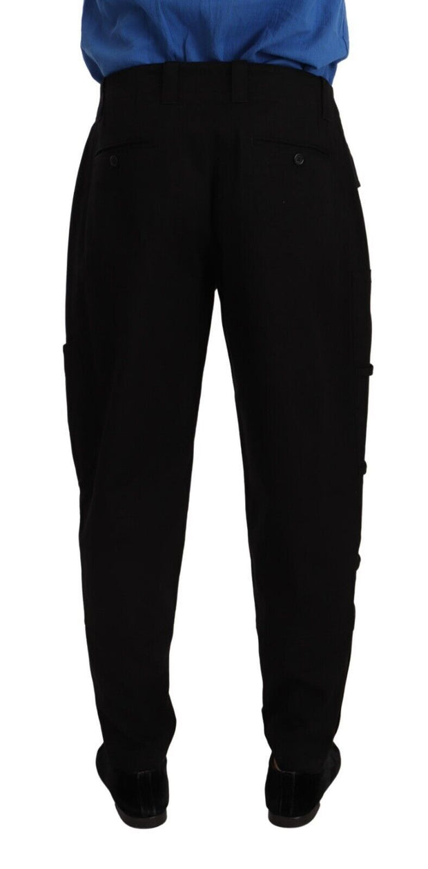 Chic Black Cargo Pants with Stretch Comfort Dolce & Gabbana