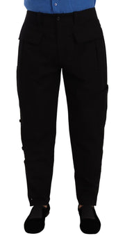 Chic Black Cargo Pants with Stretch Comfort Dolce & Gabbana