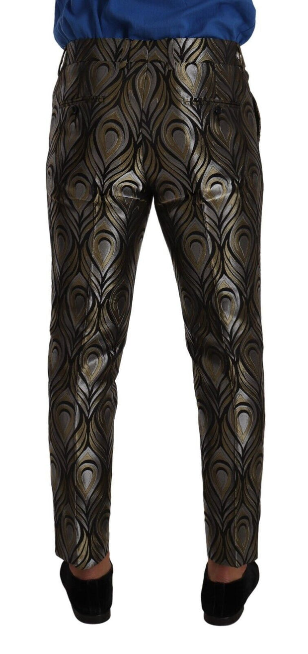 Elegant Slim Fit Metallic Dress Trousers Dolce & Gabbana