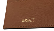 Elegant Medusa Calf Leather Card Holder Versace