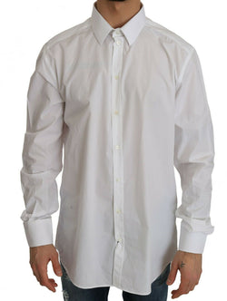 Exclusive White Slim Fit Formal Shirt Dolce & Gabbana