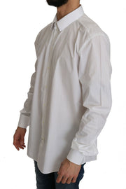 Exclusive White Slim Fit Formal Shirt Dolce & Gabbana