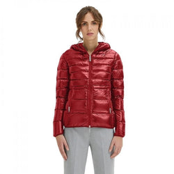 Red Nylon Women Jacket Centogrammi