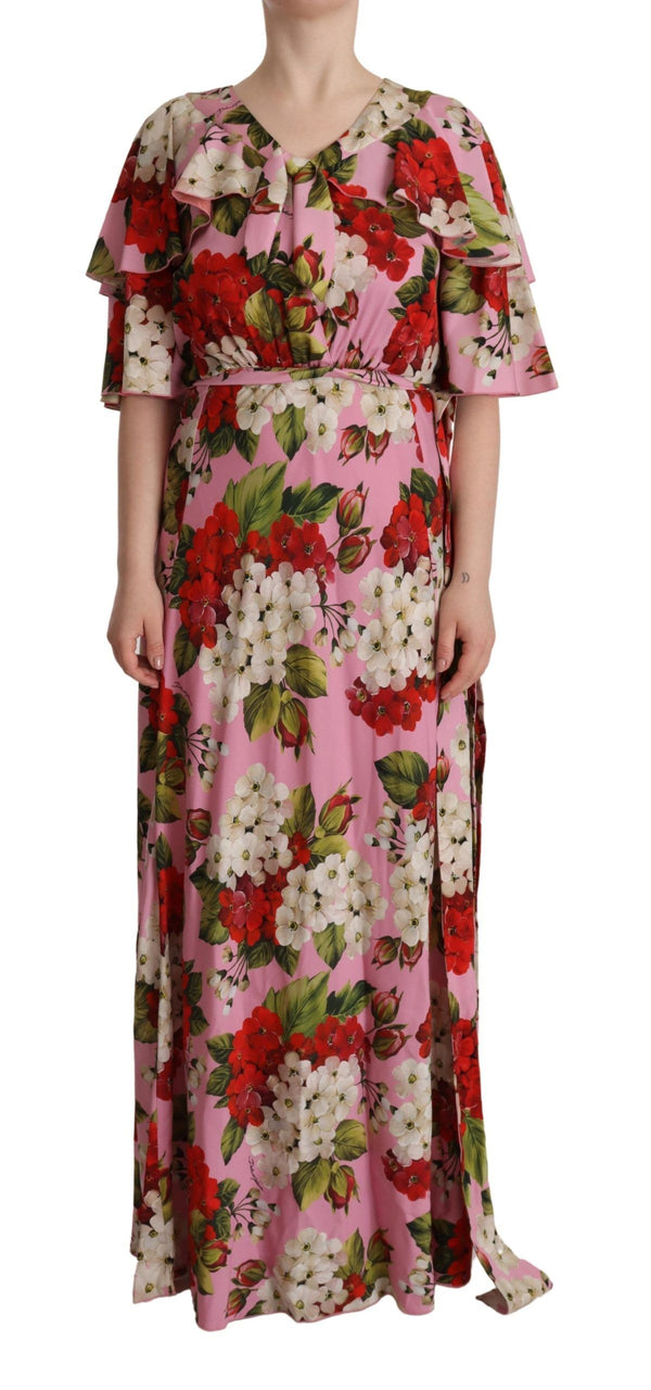 Enchanting Floral Silk Maxi Dress Dolce & Gabbana