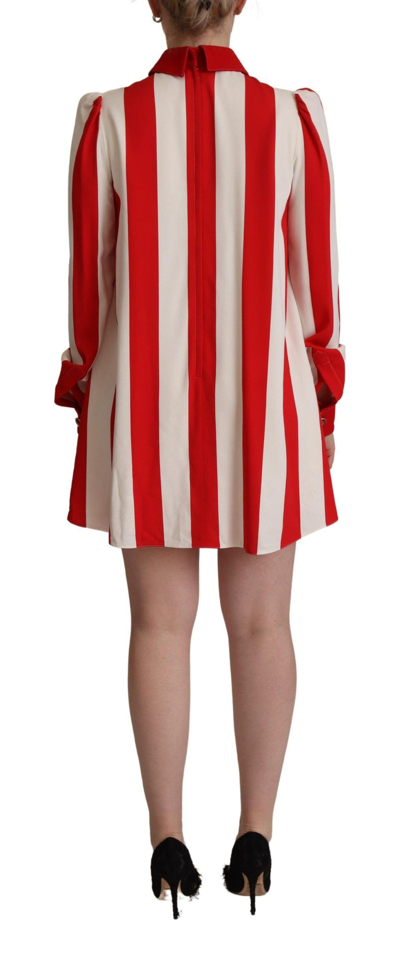 Elegant Striped Shirt Mini Dress Dolce & Gabbana