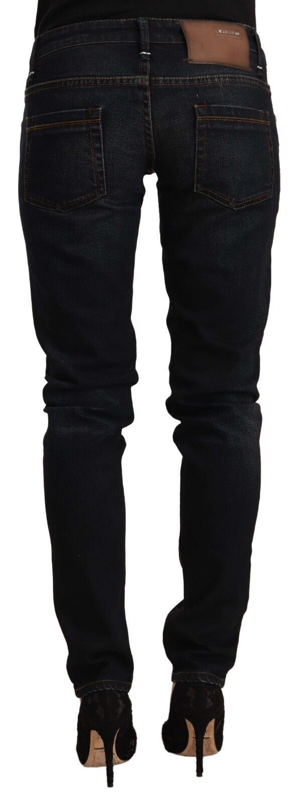 Chic Black Washed Skinny Jeans for Her Acht