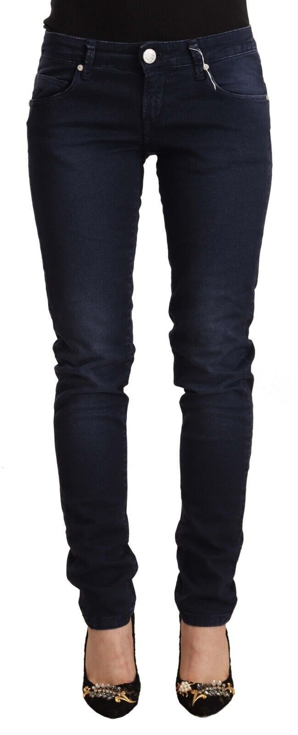 Chic Low Waist Skinny Denim in Blue Acht