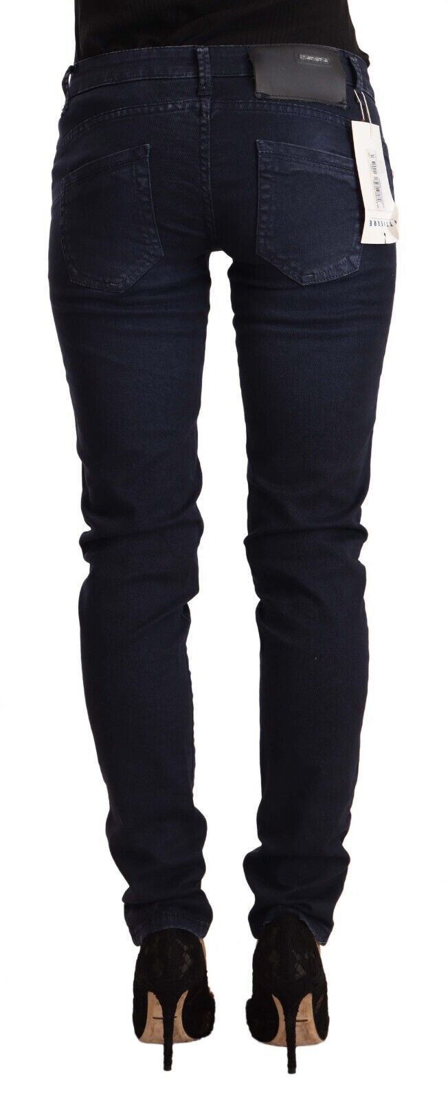 Chic Low Waist Skinny Denim in Blue Acht