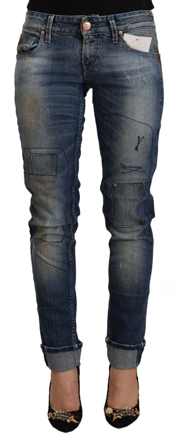 Chic Blue Washed Skinny Denim Serenade Acht