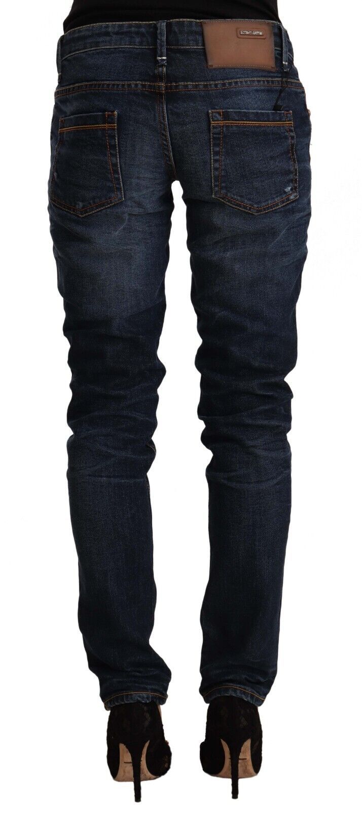 Chic Slim Fit Blue Washed Denim Acht