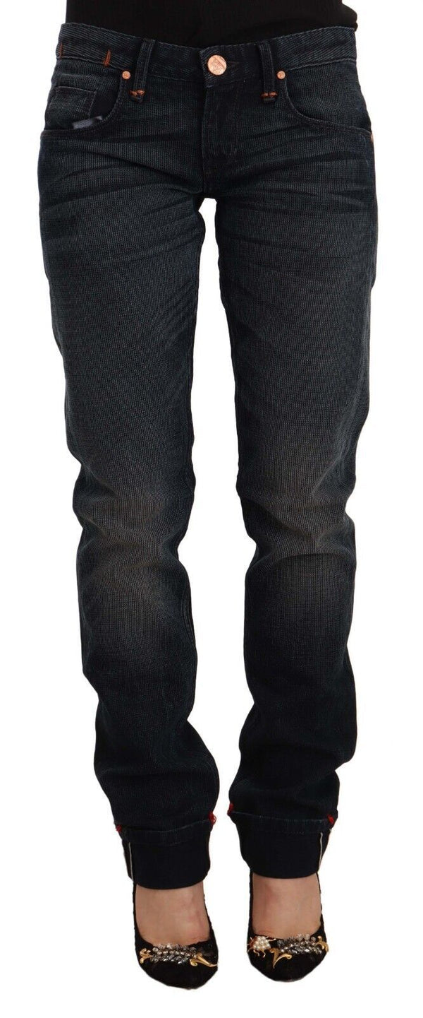 Sleek Black Washed Skinny Jeans Acht