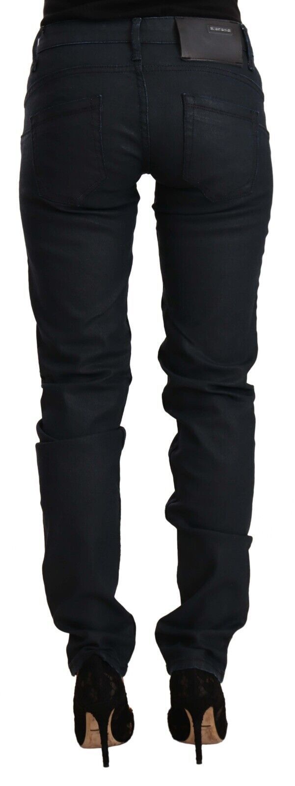Chic Low Waist Skinny Black Denim Acht