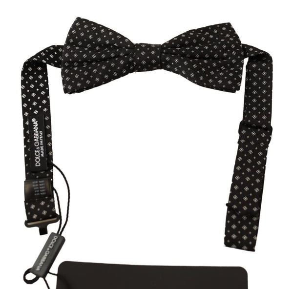 Elegant Silk Black Fantasy Bow Tie Dolce & Gabbana