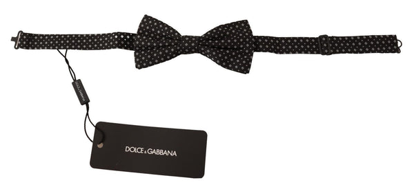 Elegant Silk Black Fantasy Bow Tie Dolce & Gabbana