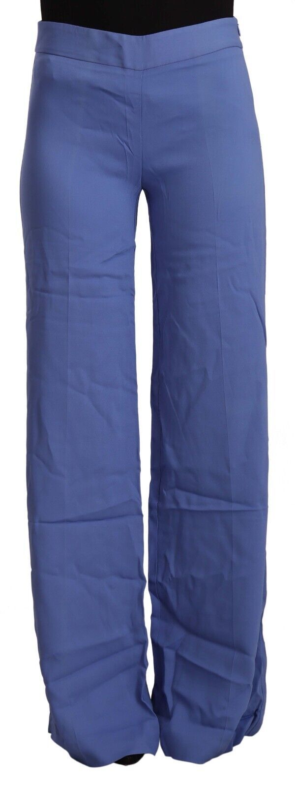 Chic Wide-Leg High Waist Blue Trousers P.A.R.O.S.H.