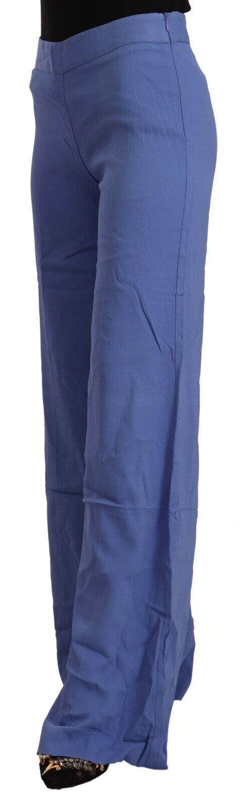 Chic Wide-Leg High Waist Blue Trousers P.A.R.O.S.H.