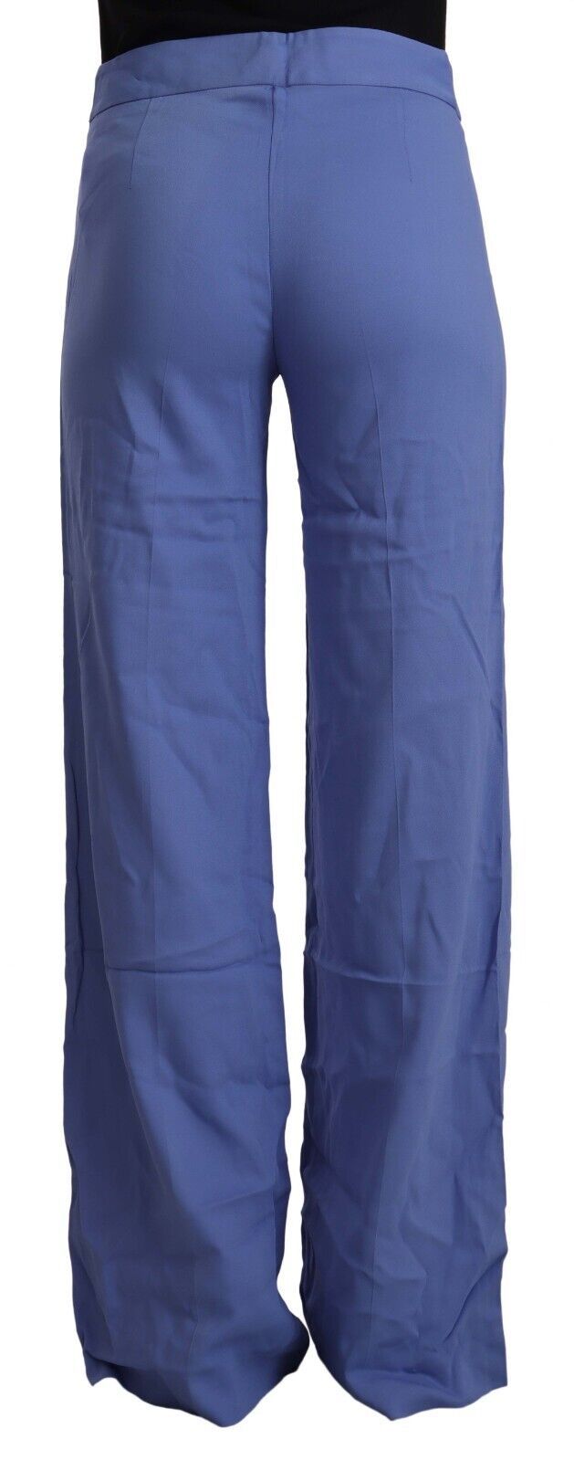 Chic Wide-Leg High Waist Blue Trousers P.A.R.O.S.H.