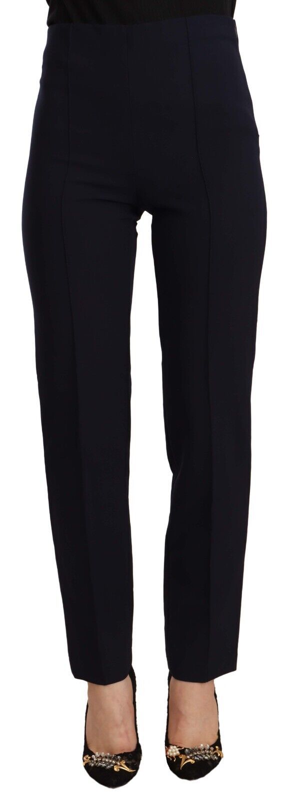 Sleek High Waist Straight Cut Pants AGLINI