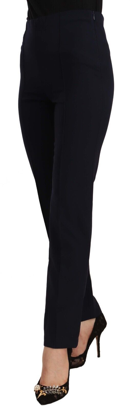 Sleek High Waist Straight Cut Pants AGLINI