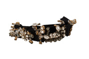 Embroidered Silk Crystal Tiara Dolce & Gabbana