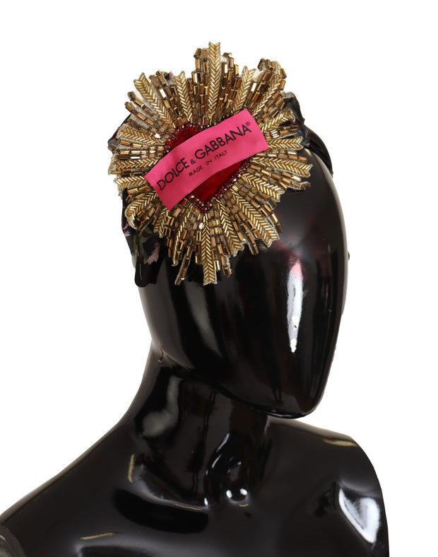 Regal Gold Silk Diadem Headband Dolce & Gabbana