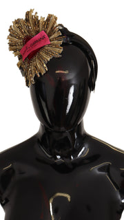 Regal Gold Silk Diadem Headband Dolce & Gabbana